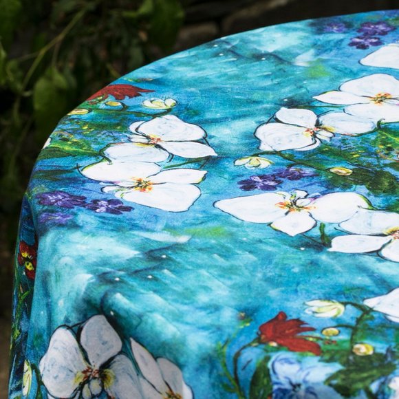 April Cornell Tablecloth Rainforest Orchid 54x54 - Picture 4 of 4